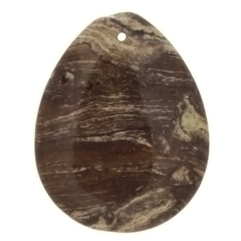 GEMSTONE JASPER SURREAL TEARDROP 35 X 45 MM PENDANT