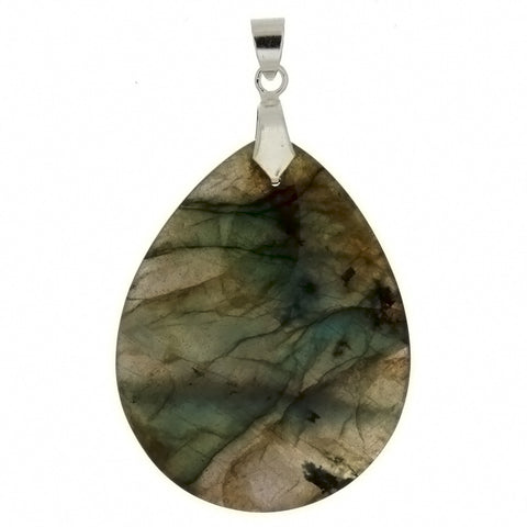 GEMSTONE LABRADORITE TEARDROP 35 X 45 MM PENDANT
