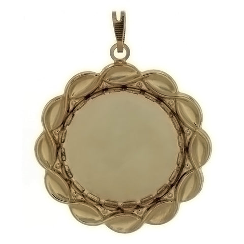 COIN HOLDER QUARTER FRAMED FINDING