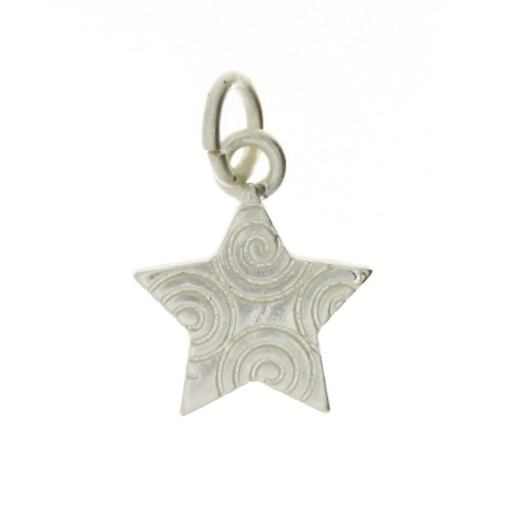 DESIGN STAR 13 X 16 MM BASE MATTE SILVER CHARM (1 DOZ)