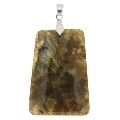 GEMSTONE LABRADORITE LADDER 30 X 40 MM PENDANT