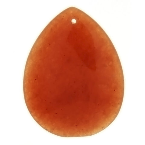 GEMSTONE AVENTURINE PEACH TEARDROP 32 X 42 MM PENDANT