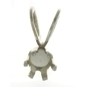 Sterling Silver Pendant Snap in 6 Prong Setting Holds 4mm Round