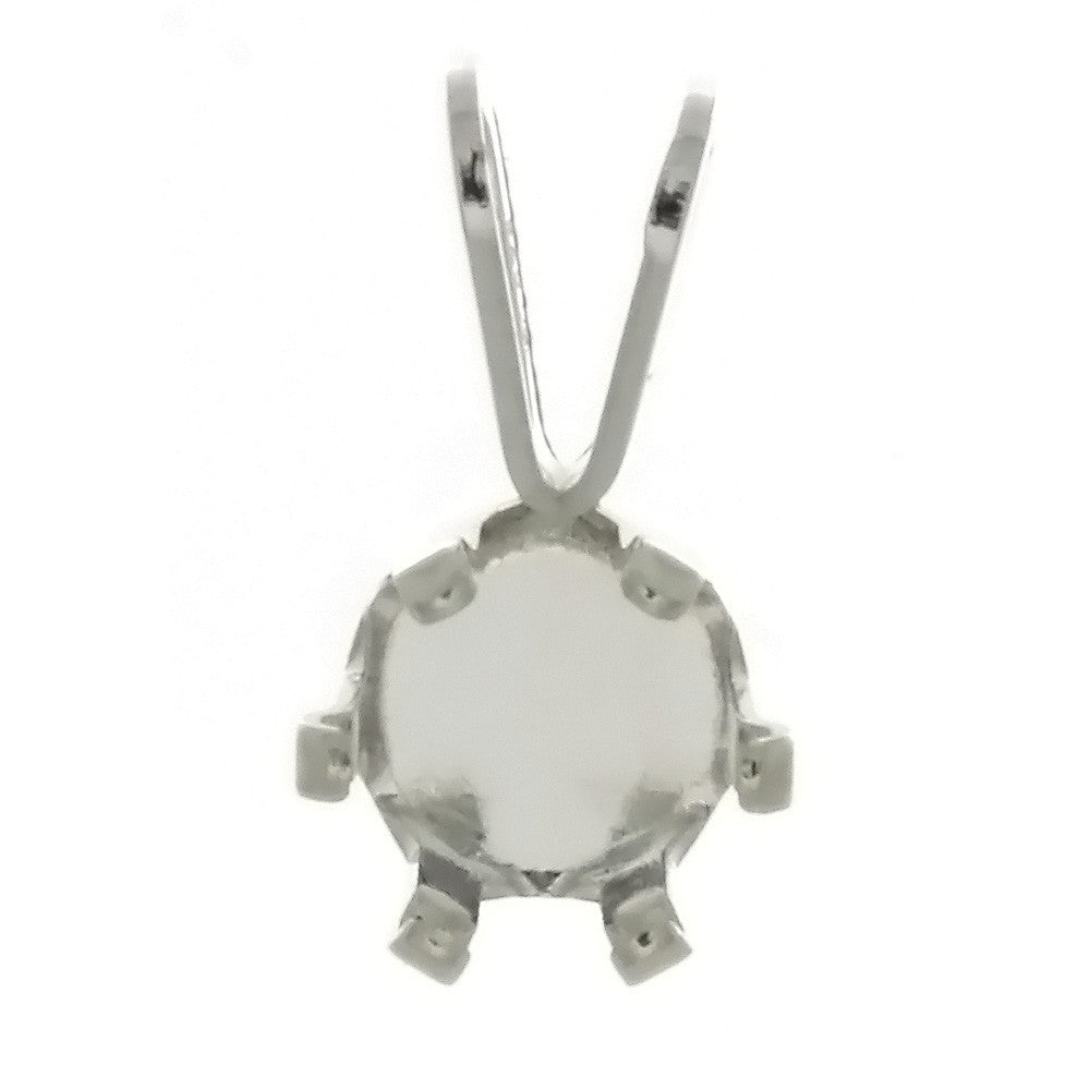 Sterling Silver Pendant Snap in 6 Prong Setting Holds 6mm Round