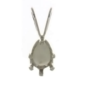 Sterling Silver Pendant Snap in 6 Prong Setting Holds 6x4mm Pear