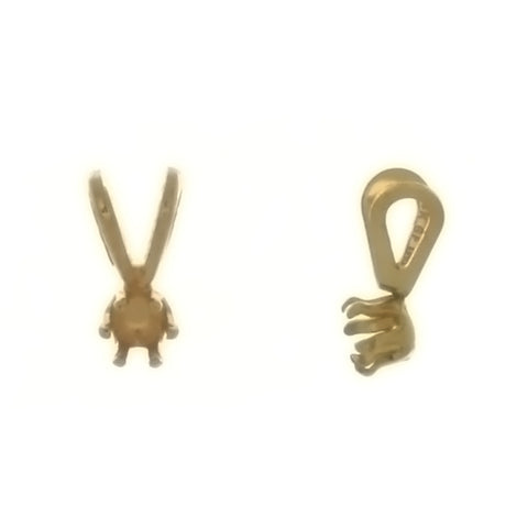 Gold Filled Pendant Snap in 6 Prong Setting Holds 3mm Round