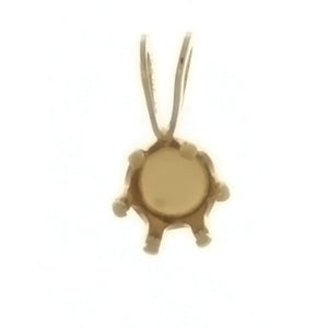 Gold Filled Pendant Snap in 6 Prong Setting Holds 5mm Round