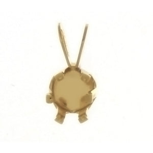 Gold Filled Pendant Snap Set 6 Prong Setting Holds 6mm Round
