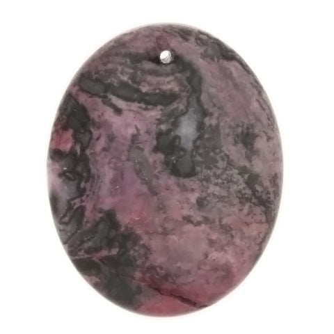 GEMSTONE AGATE LAGUNA LACE OVAL 35 X 45 MM PENDANT
