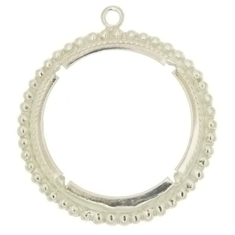 COIN HOLDER HALF DOLLAR FRAMED SS FINDING