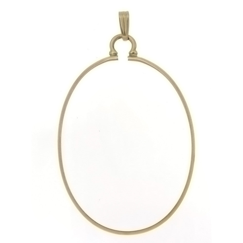 Gold Filled Cabochon Setting Cinch Pendant Holds 30x40 Cabochon