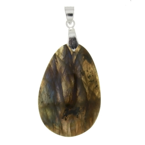 GEMSTONE LABRADORITE TEARDROP 37 X 41 MM PENDANT