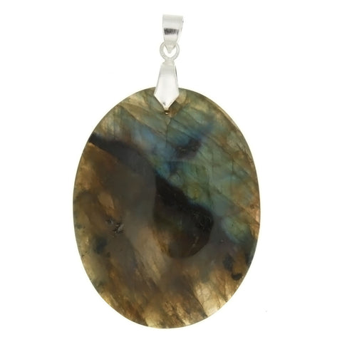 GEMSTONE LABRADORITE OVAL 35 X 45 MM PENDANT