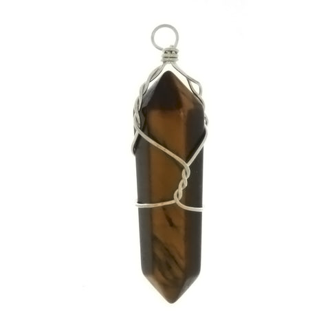GEMSTONE TIGER'S EYE POINT 30 MM WW PENDANT