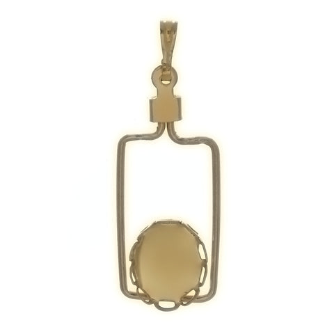 Cabochon Setting Wire Pendant Holds 8x10 mm Oval Cabochon
