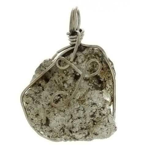 GEMSTONE PYRITE NUGGET 20 X 30 MM WW PENDANT