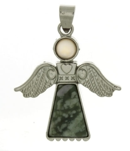 METAL ANGEL PEACE STONE 30 MM PENDANT
