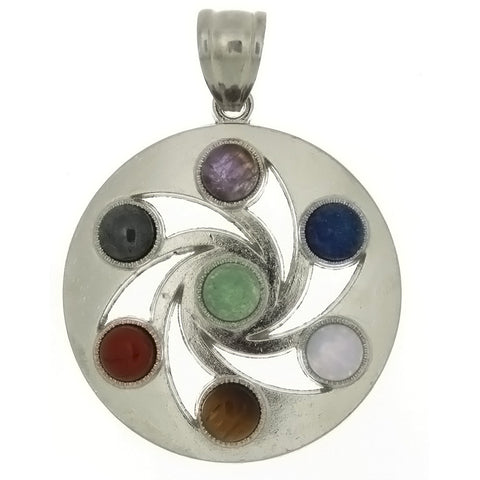 METAL CHAKRA CIRCLE OF LIFE 38 MM PENDANT
