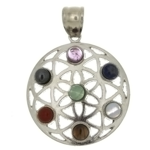 METAL CHAKRA MANDALA 35 MM PENDANT