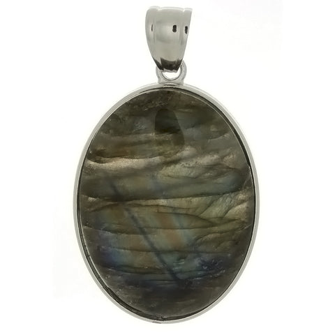 GEMSTONE LABRADORITE OVAL 30 X 40 MM PENDANT