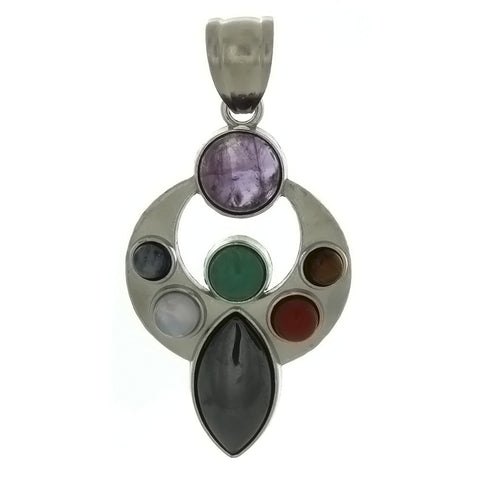 METAL CHAKRA ANGEL 40 MM PENDANT