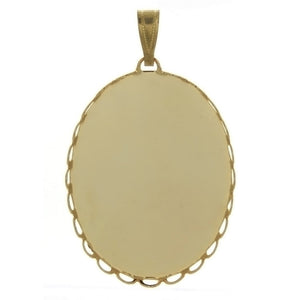 Cabochon Setting Pendant Holds 30x40 mm Oval Cabochon