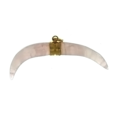 GEMSTONE QUARTZ ROSE TUSK 30 MM PENDANT