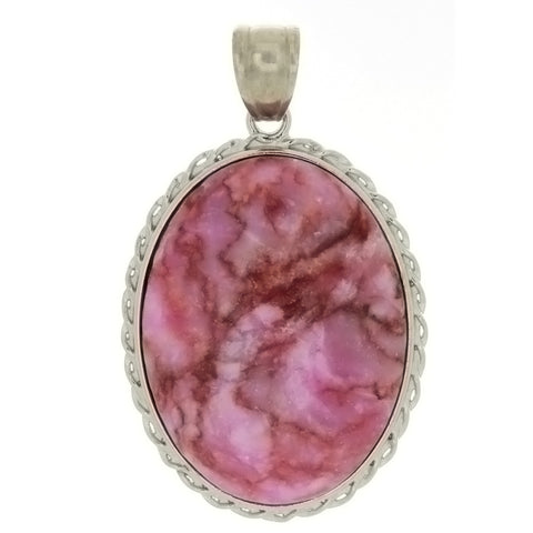 GEMSTONE MATRIX STONE OVAL FRAMED 30 X 40 MM PENDANT