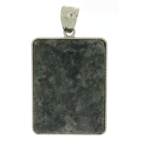 GEMSTONE RUBY ZOISITE RECTANGLE 30 X 40 MM PENDANT