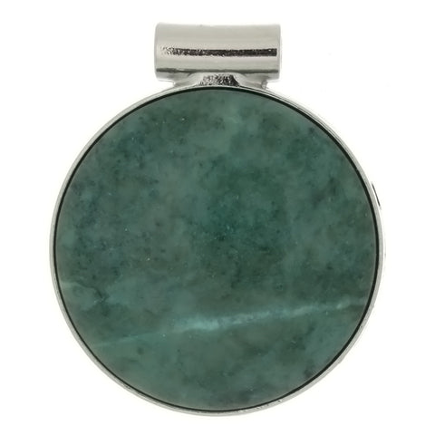 GEMSTONE JASPER BRAZILIAN RAINFOREST COIN 35 MM PENDANT