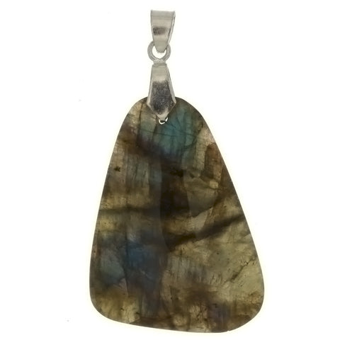 GEMSTONE LABRADORITE FREEFORM 35 X 45 MM PENDANT