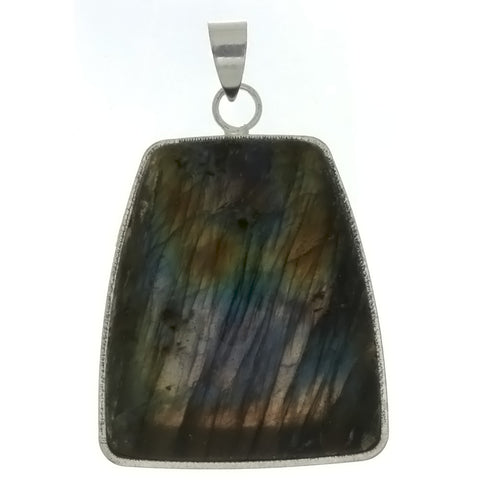 GEMSTONE LABRADORITE LADDER 29 X 32 MM PENDANT