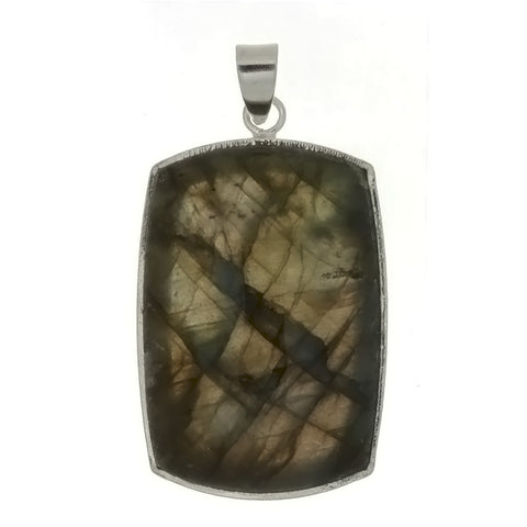 GEMSTONE LABRADORITE RECTANGLE 22 X 32 MM PENDANT
