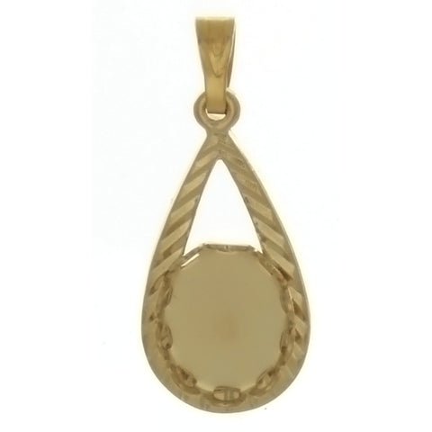 Cabochon Setting Teardrop Pendant Holds 8x10 mm Cabochon