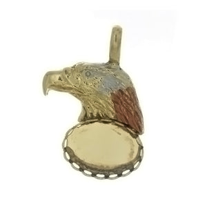 Cabochon Setting Eagle Pendant Holds 13x18 mm Oval Cabochon