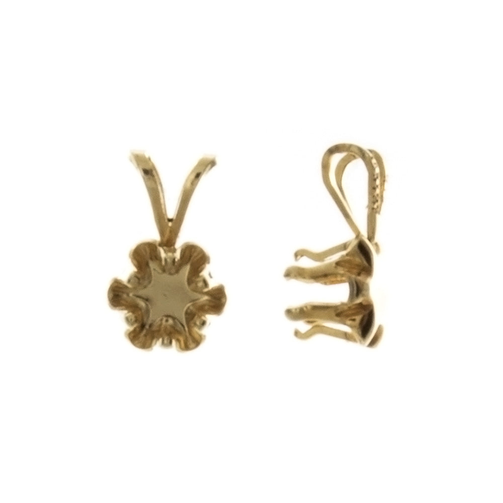 Gold Filled Pendant Snap in 6 Prong Setting Holds 4mm Round