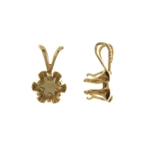 Gold Filled Pendant Snap in 6 Prong Setting Holds 4mm Round