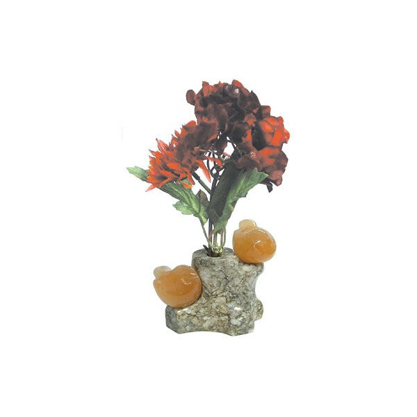 GEMSTONE CARVING RUSSIAN DOLOMITE CELENITE BIRD STAND