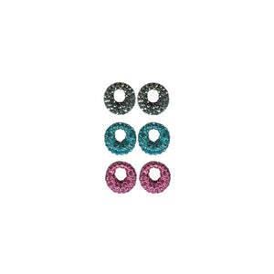 EARRINGS RHINSTONE LOOP (ONE PAIR)