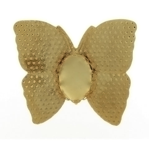 BROOCH CABOCHON MOUNT BUTTERFLY 10 X 14 MM FINDING