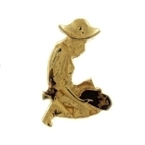 TIE TACK GOLD PANNER 20 MM FINDING