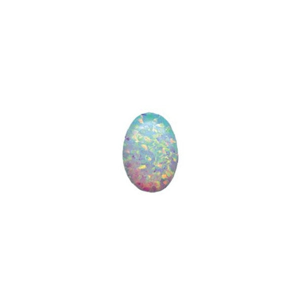 CABOCHON WHITE SYNTHETIC OPAL 18X13MM