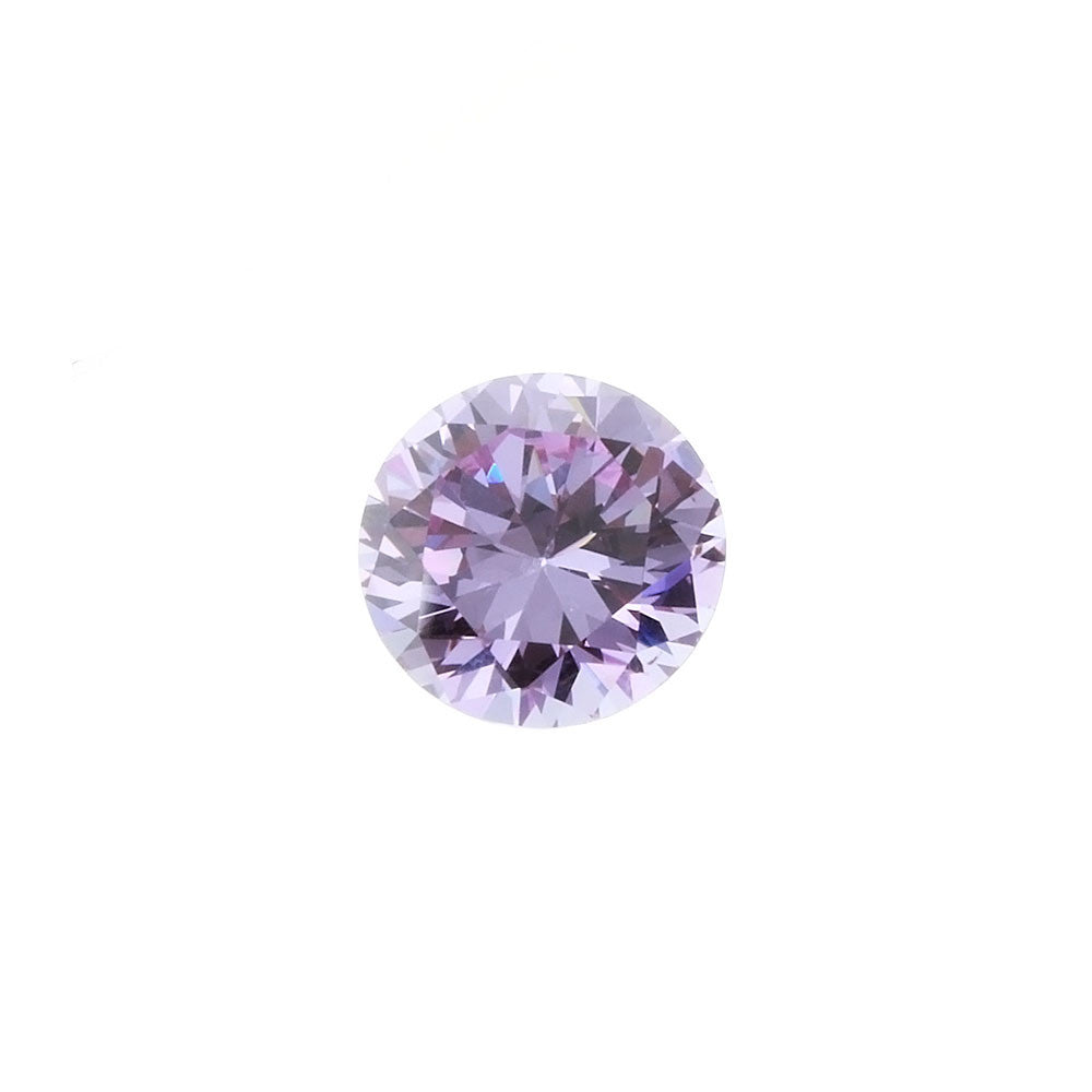 CUBIC ZIRCONIA AMETHYST LAVENDER ROUND GIANT FACETED GEMS
