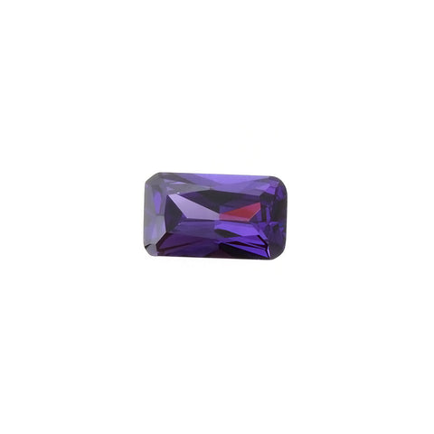 CUBIC ZIRCONIA CHAROITE RECTANGLE FACETED GEMS