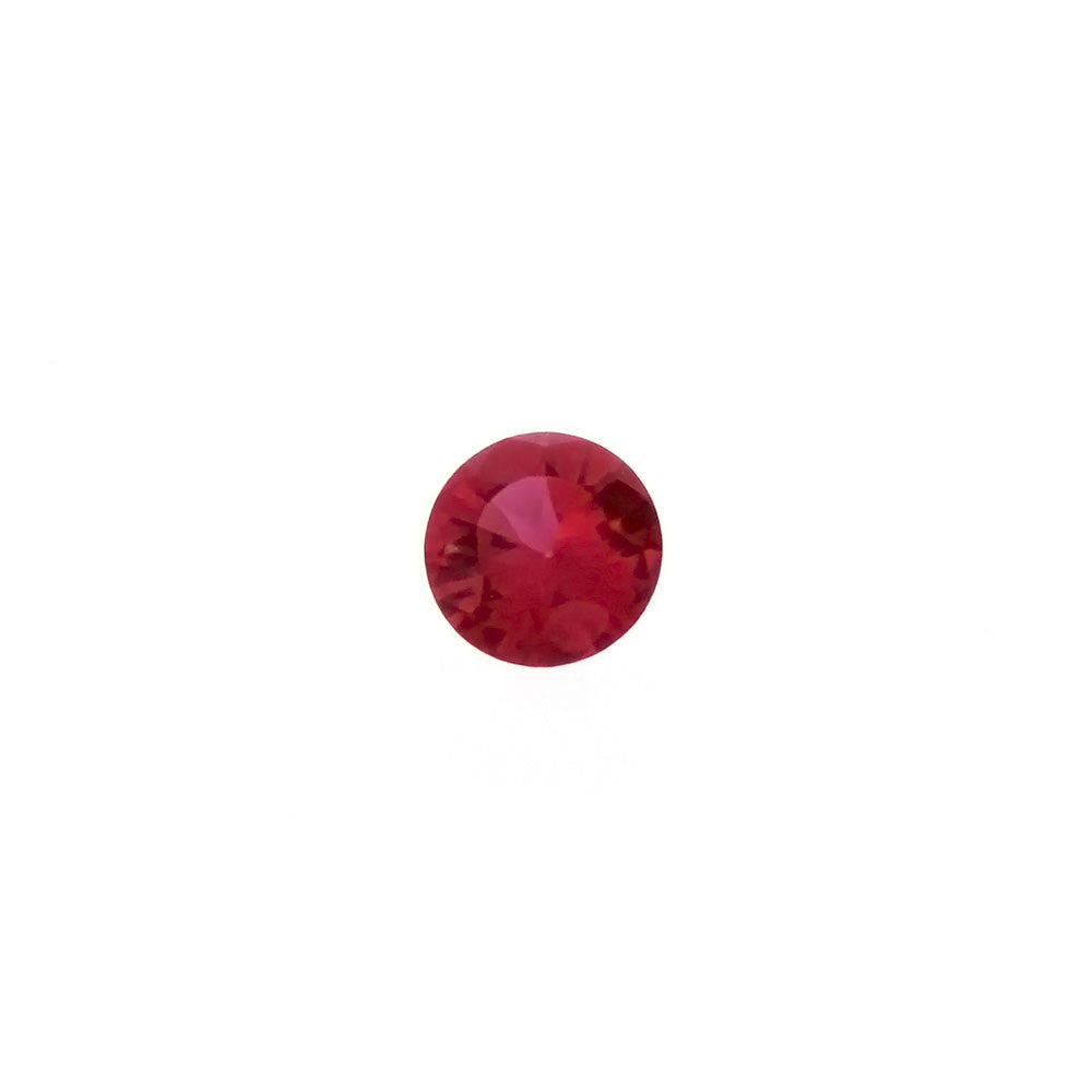 CUBIC ZIRCONIA RUBY ROUND FACETED GEMS