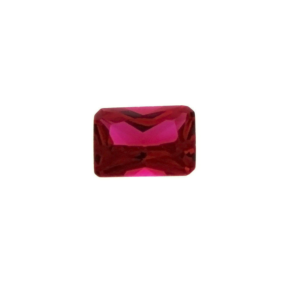 CUBIC ZIRCONIA RUBY RECTANGLE FACETED GEMS