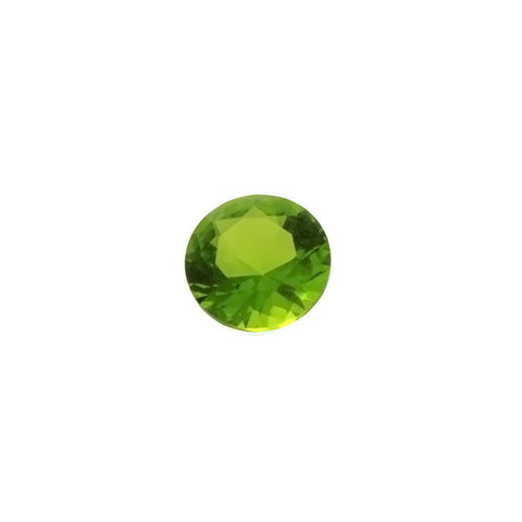 CUBIC ZIRCONIA PERIDOT ROUND FACETED GEMS