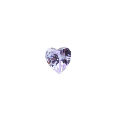 CUBIC ZIRCONIA AMETHYST LAVENDER HEART FACETED GEMS