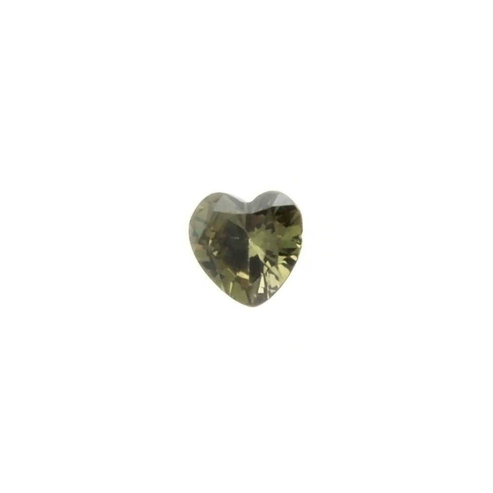 LAB GROWN SIMULATED TOURMALINE GREEN HEART FACETED GEMS
