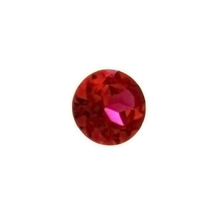 LAB GROWN SIMULATED RUBY ROUND FACETED GEMS
